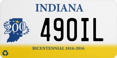 IN license plate 490IL