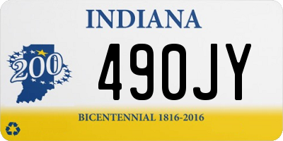 IN license plate 490JY