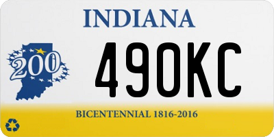 IN license plate 490KC