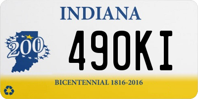 IN license plate 490KI