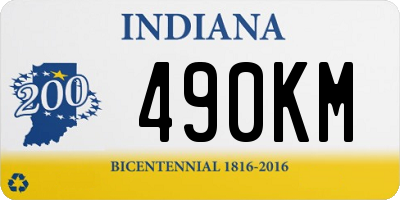 IN license plate 490KM