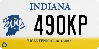 IN license plate 490KP