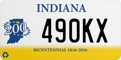 IN license plate 490KX