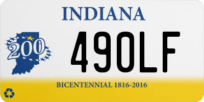 IN license plate 490LF