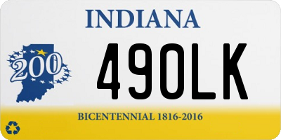 IN license plate 490LK