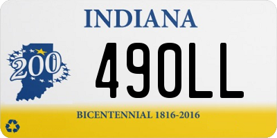 IN license plate 490LL