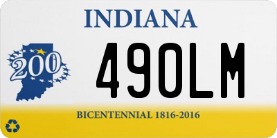 IN license plate 490LM