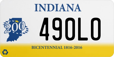 IN license plate 490LO