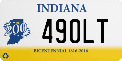 IN license plate 490LT