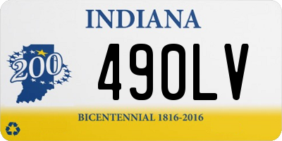 IN license plate 490LV