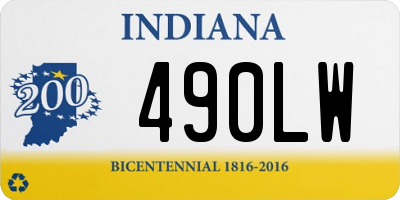 IN license plate 490LW