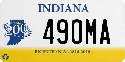 IN license plate 490MA