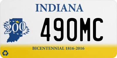 IN license plate 490MC