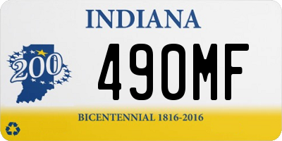 IN license plate 490MF