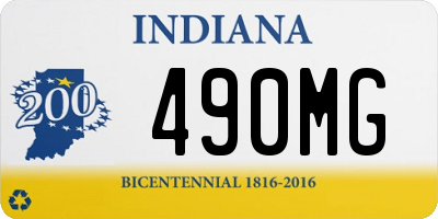 IN license plate 490MG