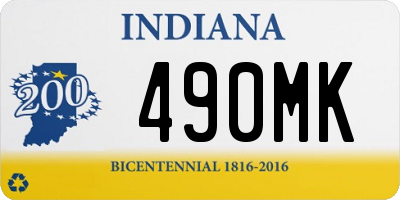 IN license plate 490MK