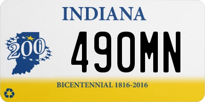 IN license plate 490MN