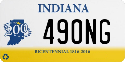 IN license plate 490NG