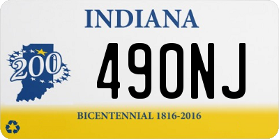 IN license plate 490NJ