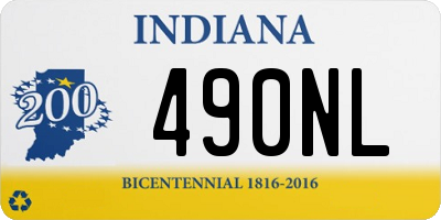 IN license plate 490NL