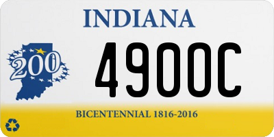 IN license plate 490OC