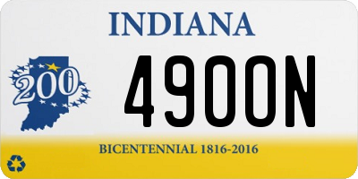 IN license plate 490ON