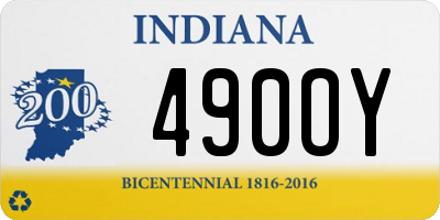 IN license plate 490OY