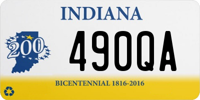 IN license plate 490QA