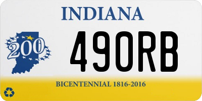 IN license plate 490RB