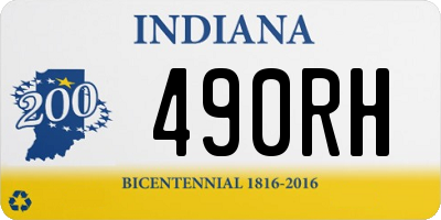 IN license plate 490RH