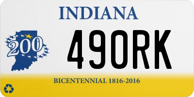 IN license plate 490RK