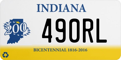 IN license plate 490RL