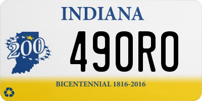 IN license plate 490RO