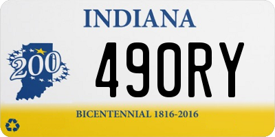 IN license plate 490RY
