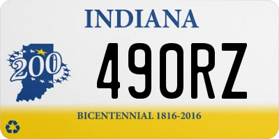 IN license plate 490RZ