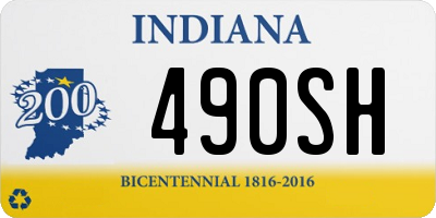 IN license plate 490SH