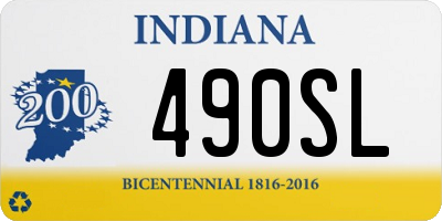 IN license plate 490SL