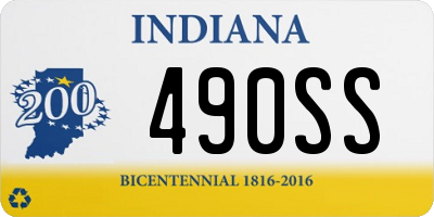 IN license plate 490SS