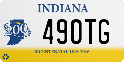 IN license plate 490TG