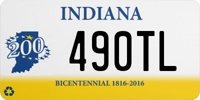 IN license plate 490TL