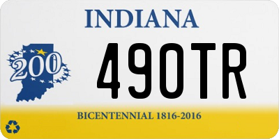 IN license plate 490TR