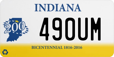 IN license plate 490UM