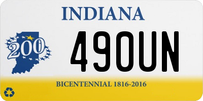 IN license plate 490UN