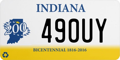 IN license plate 490UY