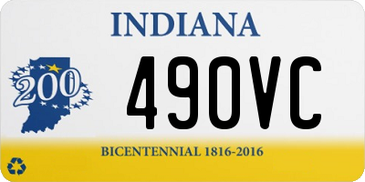 IN license plate 490VC