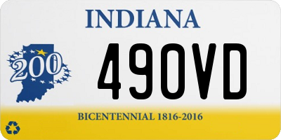 IN license plate 490VD