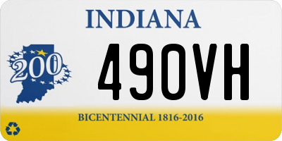 IN license plate 490VH