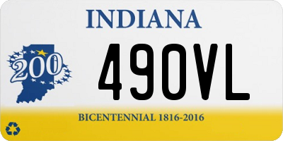 IN license plate 490VL