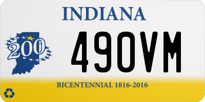 IN license plate 490VM