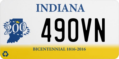 IN license plate 490VN